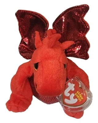 Ty Beanie Baby Y DDRAIG GOCH the Red Dragon 6" UK EXCL. MWMTs Stuffed Animal Toy - Image 1 of 4