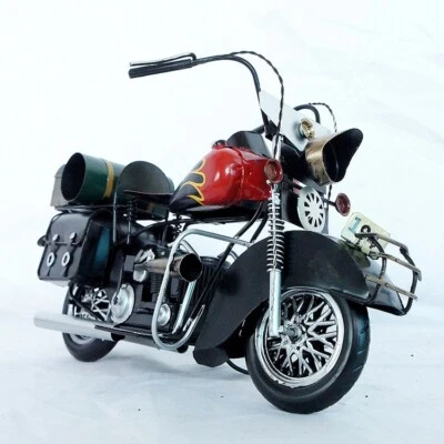 Handmade Iron Motorcycle Model Collectible Metal Art Motorbike Sculpture Decor - Image 1 of 4