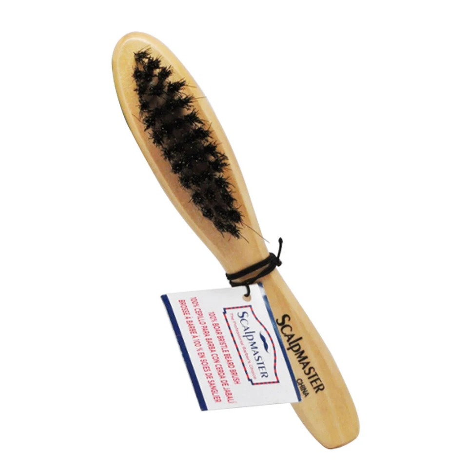 burmax scalpmaster 100% boar bristle beard brush 4 row - sc2220 - Image 1 of 1