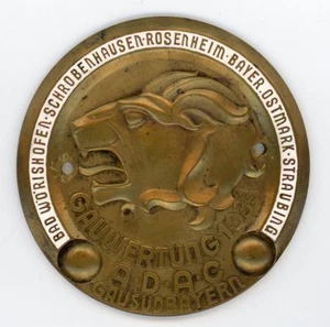 Placa original ADAC Gauwertung 1933 Gausüdbayern - Imagen 1 de 2