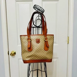 ECHT CELINE MACADAM CANVAS UND LEDERBESATZ BUCKET SCHULTERTASCHE VINTAGE - Bild 1 von 15