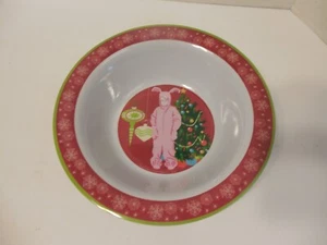 A Christmas Story Ralphie Pink Bunny Pajamas 8" diam bowl Plastic New - Picture 1 of 8