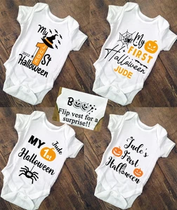 My First Halloween Baby Bodysuit, Vest, 4 Designs, Choose Style and Size - Picture 1 of 8