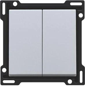 Niko 103-61505 toets 2-voudig voor drukknop, zilver - Bild 1 von 1