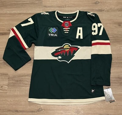 AUTÉNTICA CAMISETA ADIDAS Minnesota Wild Kirill Kaprizov 97 SUPER RARA para hombre 46 NUEVA Foto 1 de 4