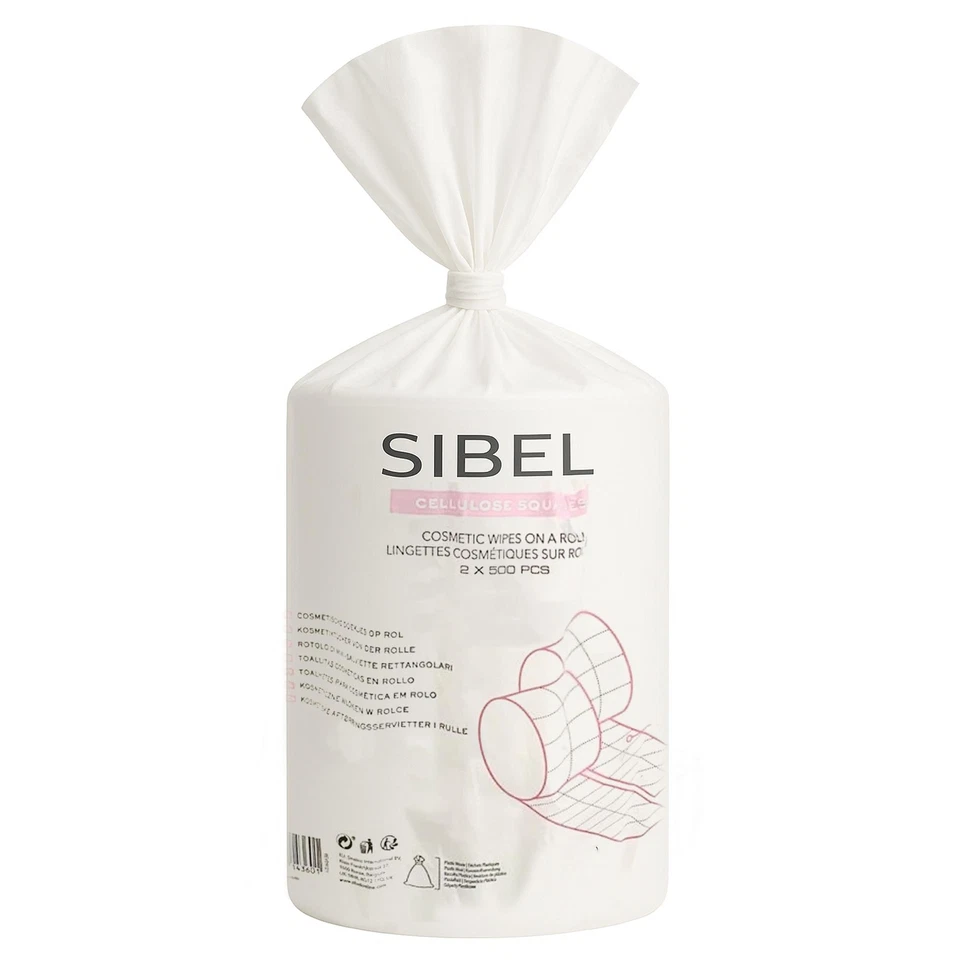 SIBEL PAD QUADRATI IN CELLULOSA 2X500PZ 2x5cm PER RICOSTRUZIONE UNGHIE