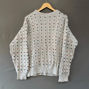 Northern Reflections Women’s Heart Graphic Sweater Size Medium 100% Cotton - Picture 1 of 10