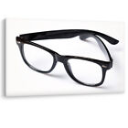 Glasses Spectacles with Black Rim Optician Canvas Wall Art Picture Print