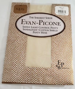 Vintage Evan-Picone Satiny Light Control Pantyhose Vanilla Long - Picture 1 of 3