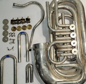 St. Petersburg 202N Silver 4 Valve Tuba *Replacement Parts* - Picture 1 of 17