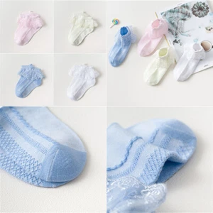 Calcetines blancos para bebé calcetines de algodón para niños encaje primavera delgado verano encaje princesa - Imagen 1 de 16