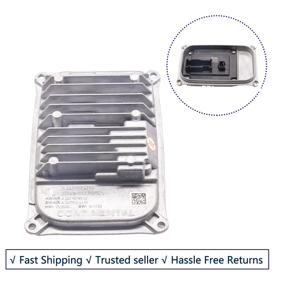 For 19-2022 MERCEDES-BENZ A2479004104 Left HEADLIGHT CONTROL LED MODULE BALLAST - Image 1 of 4