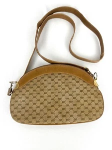 Gucci Canvas Leather Shoulder Bag Auth Brown Medium Women From Japan - Picture 1 of 3