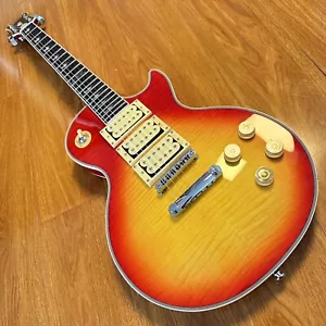 IN STOCK Chibson Flamed Maple top LP CS Electric Guitar Solid Body Chrome Part - Picture 1 of 11
