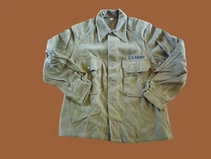 U.S MILITARY WOOL FIELD SHIRT ARMY SIZE MEDIUM NEW KOREA VINTAGE - Picture 1 of 10