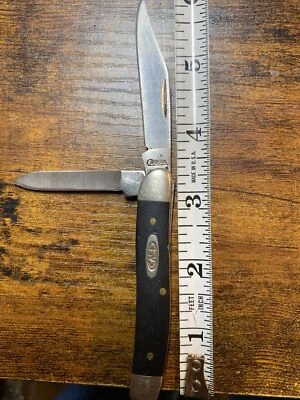 NAVAJA DE BOLSILLO CASE XX 22087 SINTÉTICA NEGRA LISA TEXAS JACK DOS HOJAS-2007 Foto 1 de 4