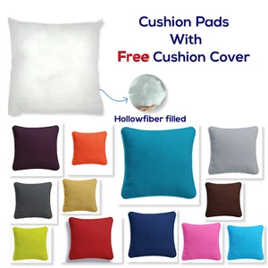 Square&Oblong Cushion Pads with FREE Plain Dyed Cushion Covers Home Office Decor - Picture 1 of 29