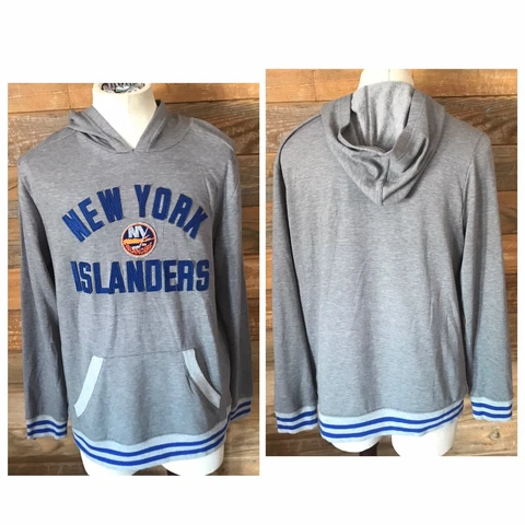 NHL New York Islanders Long Sleeve Hoodie Sweatshirt Size Large by Fanatics Cover