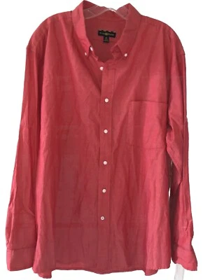 Mens Club Room Shirt Orange Button Down Size XL Front Pocket Cotton NEW - Image 1 of 4