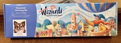 Wizardi 15x15 Acrylic Diamond Painting Kit: DOG PORTRAIT • Crystal Dots Mosaic - Image 1 of 4