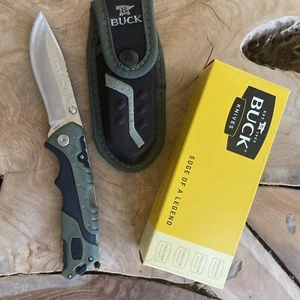Buck USA 659 Large Pursuit Folding Hunting Knife 0659GRS-B Sheath Stainless 420 - Picture 1 of 14