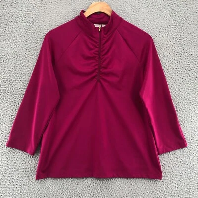 Chaqueta Chicos Mujer 0 US 4 Rosa Zenergy 1/4 Cremallera Pullover Mangas 3/4 Elastizada Foto 1 de 4