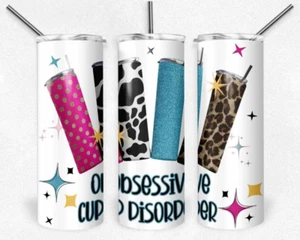 Obsessive Cup Disorder Funny White Stainless Steel Tumbler - Picture 1 of 3