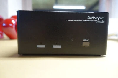 StarTech SV231TDVIUA 2 Port Dreifach Monitor DVI USB KVM Switch Audio USB-Hub - Bild 1 von 3