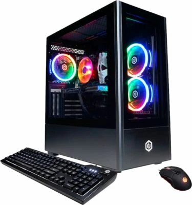 CyberPowerPC Intel Core i7 NVIDIA GeForce RTX 3060 Ti 32GB RAM 1.5TB Gaming PC - Image 1 of 4
