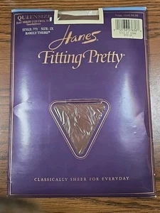 Hanes Fitting Pretty Pantyhose Barely There Size 2X Control Top Sandal 771 NWT - Picture 1 of 3