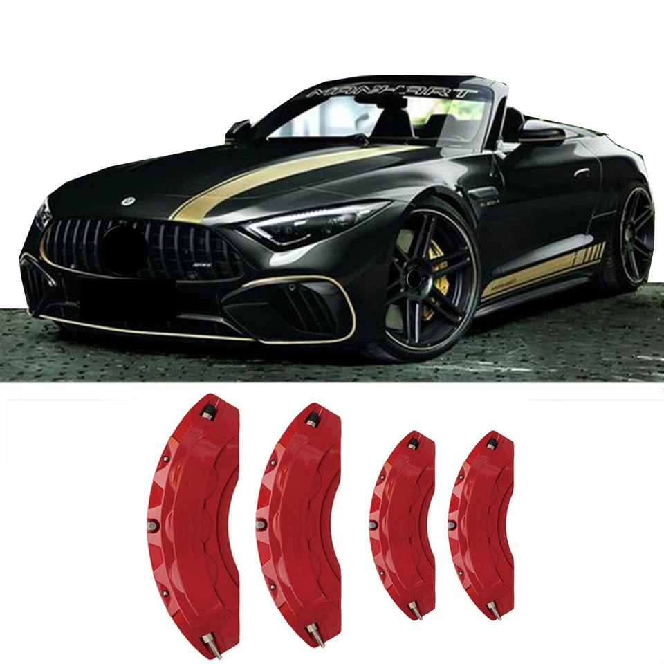 Cubierta de pinza de freno de coche de aluminio 4 piezas para accesorios MERCEDES BENZ SL Foto 1 de 4