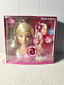Year 2006 Barbie Fashion Fever GROW 'N STYLE Styling Head WORKS 24 Pieces  - Picture 1 of 11