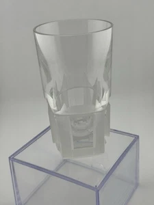 Art Glass Cut Crystal Highball Old Fashioned Signed Art Deco Style - Picture 1 of 10