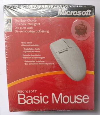 Vintage Microsoft Basic Mouse PS2 PC New Sealed - Image 1 of 4