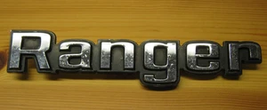 1973-79 Ford F100 Ranger Script Emblem D4TB-9925632-AA OEM Metal Badge Vintage A - Picture 1 of 11