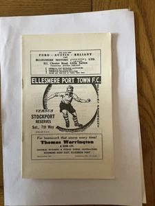 ELLESMERE PORT TOWN v STOCKPORT COUNTY Res 1965/6. - Picture 1 of 1