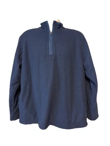 Suéter Pullover Orvis Para Hombre Azul Marino Sherpa Forrado Vellón 1/4 Cremallera Talla XL USADO EN EXCELENTE ESTADO - Imagen 1 de 4