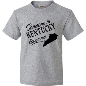 Inktastic Someone In Kentucky Loves Me Youth T-Shirt Home Family Grandparents - Picture 1 of 5