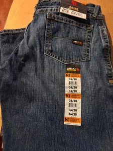 36 x 30 Mens Ariat FR  M3 Jeans Straight Leg Loose FitFlint 10014449  msrp 109. - Picture 1 of 11