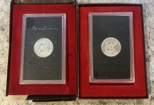 1972/1973 -S Eisenhower 40% Silver Dollar US Mint PROOF Lot of 2 - Picture 1 of 11