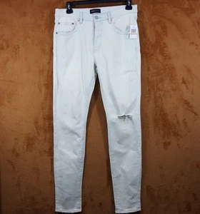 PURPLE BRAND Mens Jeans Size 33 Light Wash Skinny P001 Slim Fit Low Rise $295 - Picture 1 of 9