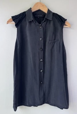 Camisa Alexander Wang Talla 4 Sin Mangas Buttondown Negra Foto 1 de 4