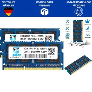 16GB DDR3L Laptop Arbeitsspeicher 1600MHz SODIMM dual channel Blau - Bild 1 von 9
