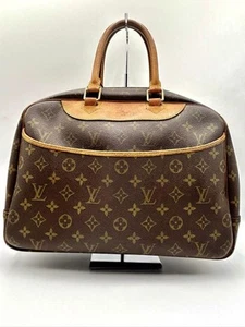 Louis Vuitton Deauville Handtasche Monogram Braun Leder Frankreich Vintage JAPAN - Bild 1 von 10