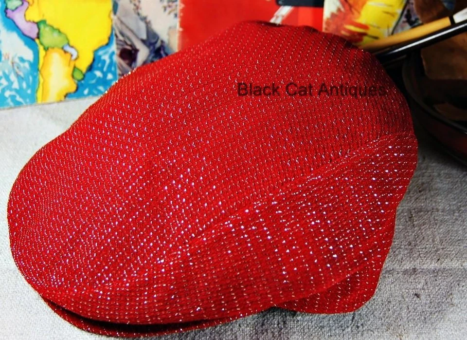 Vintage Flat/Scally Golf Fashion Toronto Cap Red/Silver Sparkling Asstd Size NOS - Image 1 of 1