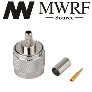 2 x N Male Plug Crimp for RG58 RG142 RG400 LMR195 Connector; US Stock - Picture 1 of 3