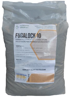 Sabbia Polimerica grigia in sacco da 20 kg.  per fughe pavimentazioni esterne - Immagine 1 di 3