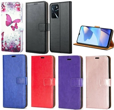 For Oppo A16 A16S A54S Phone Case Leather Flip Case Shockproof Wallet Book Cover