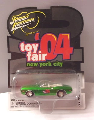 KKar Johnny Lightning - Feria del Juguete 2004 - Escala 1/64 1971 Challenger Conv. - Verde Foto 1 de 3