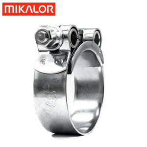 MIKALOR SUPER Supra Style W1 Galvanised T-Bolt Exhaust Slurry Hose Clamps Clips - Picture 1 of 7